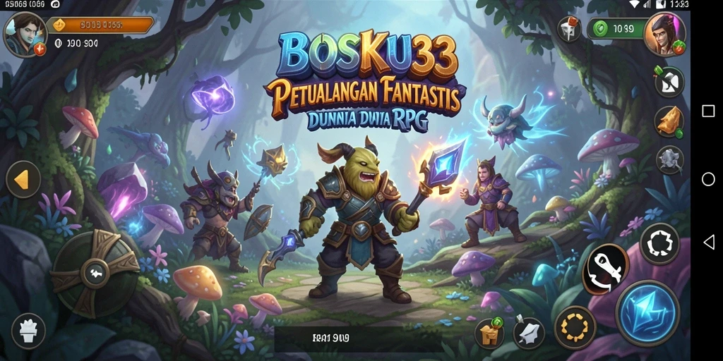 Tampilan gameplay epic dalam BOSKU33 dengan karakter pahlawan yang beraksi.