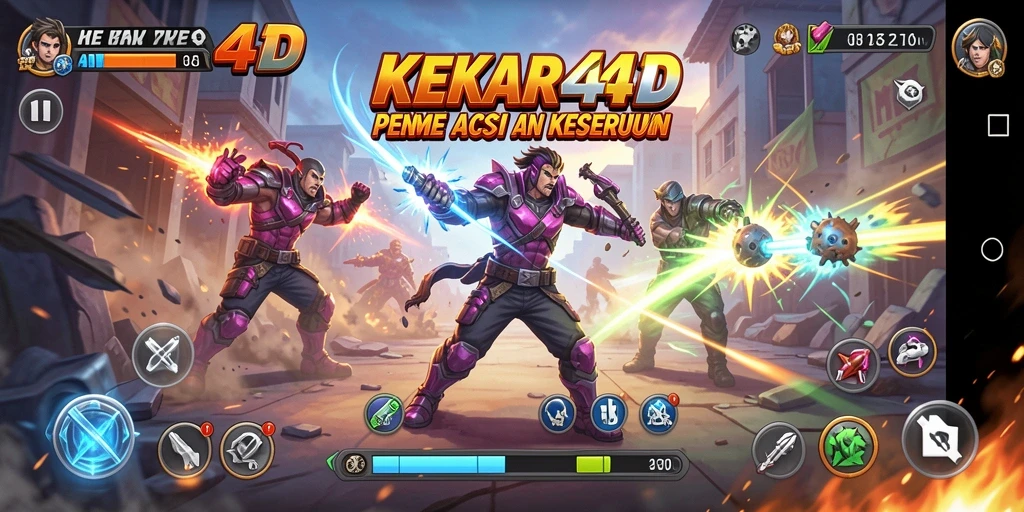 Screenshot gameplay KEKAR4D dengan aksi penuh adrenalin.