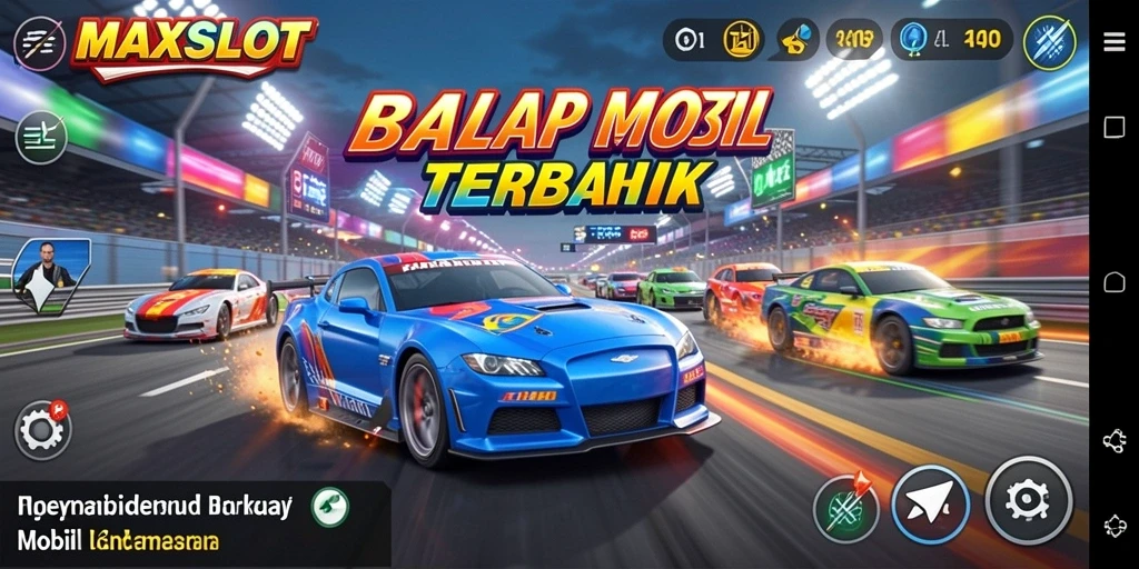 Tampilan gameplay seru dalam permainan balap MAXSLOT.