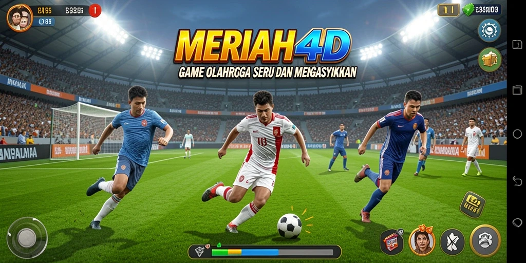 Screenshot dari gameplay MERIAH4D yang menunjukkan pertandingan seru dalam olahraga.