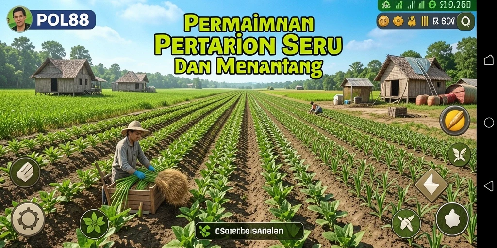 Tangkapan layar permainan <strong>POL88</strong> menampilkan momen seru saat bertani.
