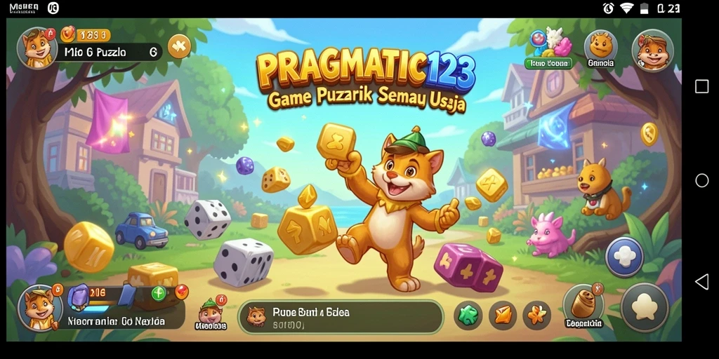 Screenshot utama PRAGMATIC123 menampilkan gameplay Puzzle yang menantang.