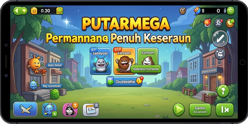 Tangkapan layar utama PUTARMEGA menampilkan gameplay yang seru dan interaktif.