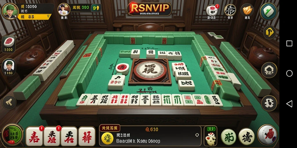 Screenshot gameplay RSNVIP menampilkan momen seru saat permainan Mahjong.