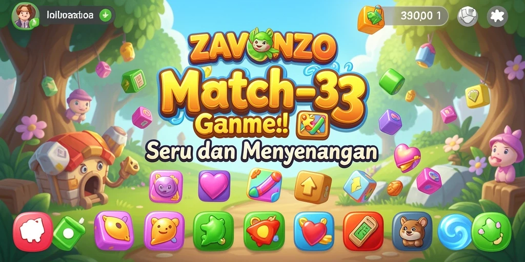 Tampilan gameplay menarik dalam ZAVONZO dengan kombinasi warna.
